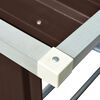 vidaXL Capannone da Giardino in Acciaio Zincato 163x83x154 cm Marrone