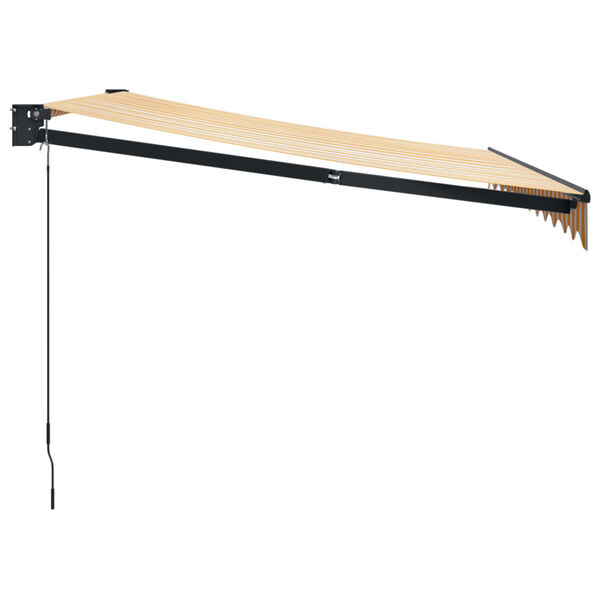 vidaXL Tenda Retrattile Gialla e Bianca 3,5x2,5 m Tessuto e Alluminio