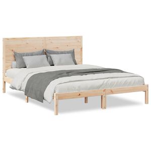 vidaXL Giroletto Extra Lungo senza Materasso 160x220 cm Legno Massello