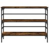 vidaXL Tavolo Consolle Rovere Fumo 100x32x75 cm Legno Multistrato