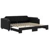 vidaXL Divano Letto con Letto Estraibile Nero 80x200 Tessuto