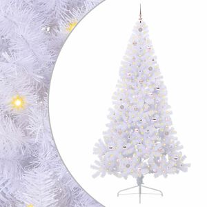 vidaXL Albero di Natale artificiale Bianco 240 cm PVC e Acciaio