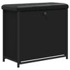 vidaXL Panca Porta Scarpe con Cassetto Ribaltabile Nera 62x32x56 cm