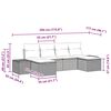 vidaXL Set Divano da Giardino 6 pcs Grigio chiaro polyrattan