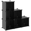 vidaXL Organizzatore Portaoggetti con 6 Cubi Nero in PP