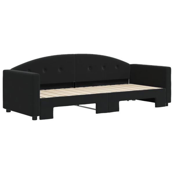vidaXL Divano Letto con Letto Estraibile Nero 80x200 cm in Velluto