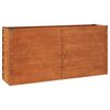 vidaXL Letto Rialzato da Giardino Ruggine 160x40x77 cm Acciaio Corten