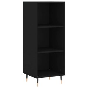 vidaXL Credenza Nera 34,5x32,5x90 cm in Legno Multistrato