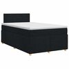 vidaXL Letto box spring con materasso Nero 120 x 190 cm Tessuto