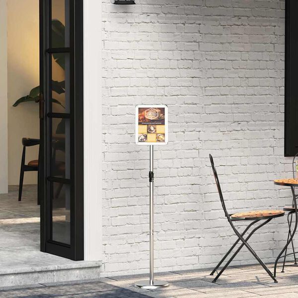 vidaXL Espositori per Fiere Argento 25 x 25 x 125 cm Alluminio