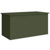 vidaXL Cassa per cuscini da giardino Acciaio zincato 220 L Verde Oliva