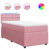 vidaXL Giroletto a Molle con Materasso Rosa 100x200 cm in Velluto