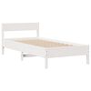 vidaXL Letto senza Materasso Bianco 75x190 in Legno Massello di Pino