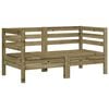 vidaXL Divani Angolari da Giardino 2pz in Legno di Pino Impregnato