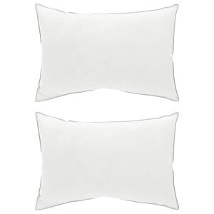 vidaXL Cuscino 2 pz 40 x 60 cm Lana Australiana Bianco