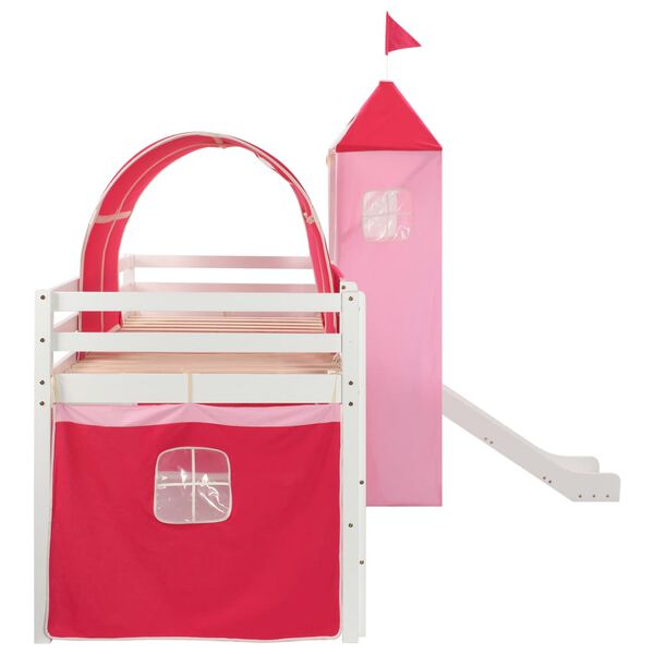 vidaXL Letto a Castello per Bambini Scivolo e Scala in Pino 208x230 cm