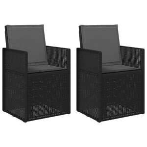 vidaXL Sedie da pranzo da giardino 2 pz Antracite PP