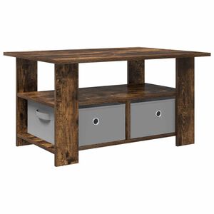 vidaXL Tavolino da salotto con cassetto Rovere fum&eacute; 77 x 55 x 42 cm