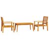 vidaXL Set da Salotto da Giardino 3 pz in Legno Massello di Acacia