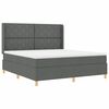 vidaXL Letto a molle con materasso Grigio 180 x 200 cm Tessuto