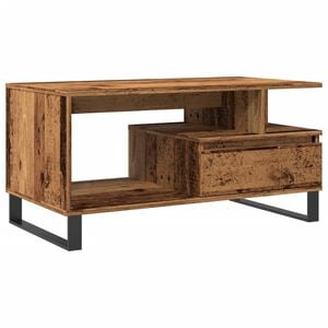 vidaXL Tavolino da Salotto Legno Antico 90x49x45 cm Legno Multistrato