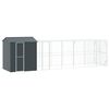 vidaXL Gabbia per uccelli Antracite 824 x 208 x 247 cm Acciaio zincato