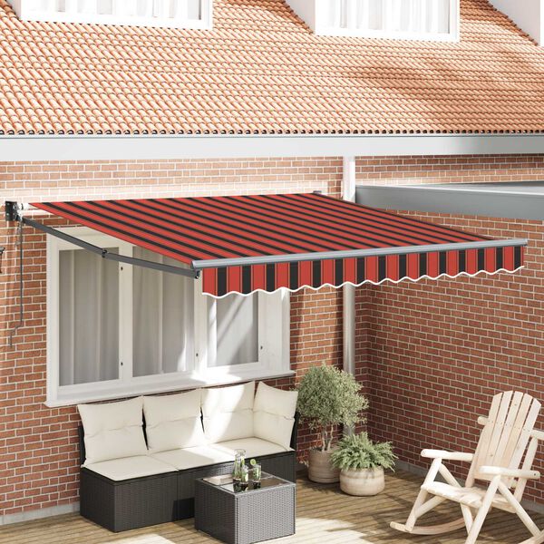 vidaXL Tenda Retrattile Arancione 300 x 250 cm Tessuto
