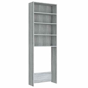 vidaXL Mobile per Lavatrice Grigio Sonoma 64x24x190 cm