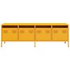 vidaXL Mobile TV Giallo Senape 135x39x43,5 cm in Acciaio