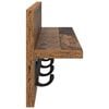 vidaXL Appendiabiti a muro Legno vecchio 60 x 10,5 x 18 cm