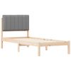 vidaXL Letto con Testiera Rivestita Grigio chiaro 80 x 200 cm