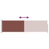 vidaXL Tenda Laterale Retrattile per Patio 140x500 cm Marrone