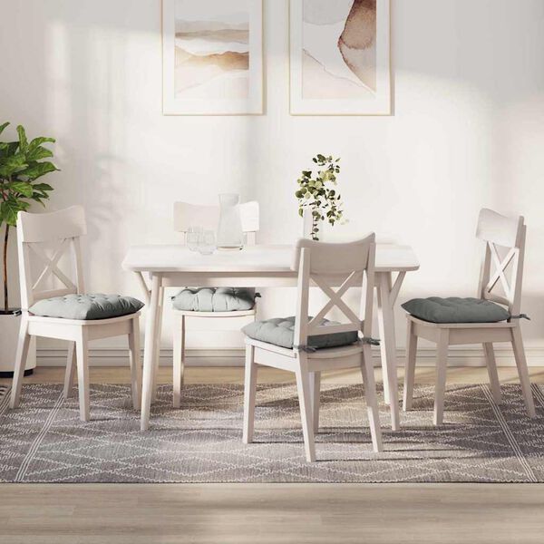 vidaXL Cuscini per Seduta 4 pcs Grigio chiaro 40 x 40 x 6 cm