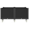 vidaXL Fioriera da Giardino con Ruote Nera 100x80x54 cm in PP