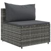 vidaXL Set Divani da Giardino 8 pz con Cuscini in Polyrattan Grigio
