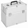 vidaXL Valigia per Cosmetici 38x23x34 cm Argento in Alluminio