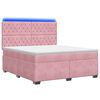 vidaXL Letto box spring con materasso Rosa 160 x 200 cm Velluto