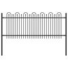 vidaXL Recinzione ad arco a picchetto DRONTEN 200 x 130 cm Nero