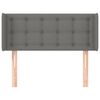 vidaXL Testiera ad Orecchio Grigio Scuro 83x16x78/88 cm in Tessuto