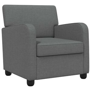 vidaXL Poltrona Grigio Scuro Tessuto