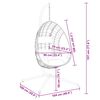 vidaXL Sedia a Uovo Sospesa con Supporto Tortora Polyrattan e Acciaio