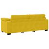 vidaXL Divano a 3 Posti Giallo 220x77x82 cm in Velluto