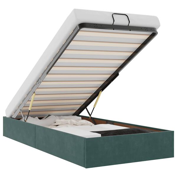 vidaXL Struttura Letto Pouf Senza Materasso 90x190 cm Velluto