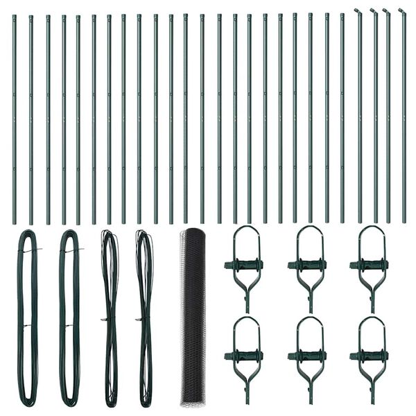 vidaXL Palo della recinzione Grigio 50 x 1,2 m (rete da 36 mm)