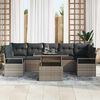 vidaXL Set Divano da Giardino con cuscino 8 pcs Grigio polyrattan