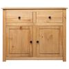 vidaXL Credenza 93x40x80 cm in Legno Massello di Pino Panama Range