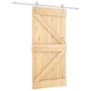 vidaXL Porta scorrevole Naturale e Bianco 100 x 210 cm