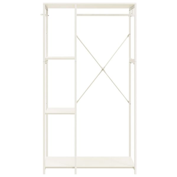 vidaXL Armadio Bianco 90x40x167 cm Metallo e Legno Multistrato