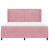 vidaXL Letto a molle con materasso Rosa 200 x 180 cm Poliestere