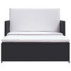 vidaXL Set Divani da Giardino 2 pz con Cuscini in Polyrattan Nero